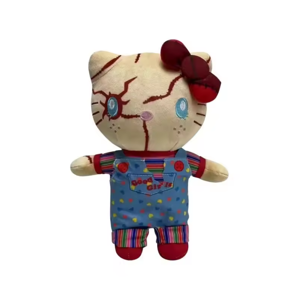 Peluche Hello Kitty con disfraz de Chucky Adorbale 22cm