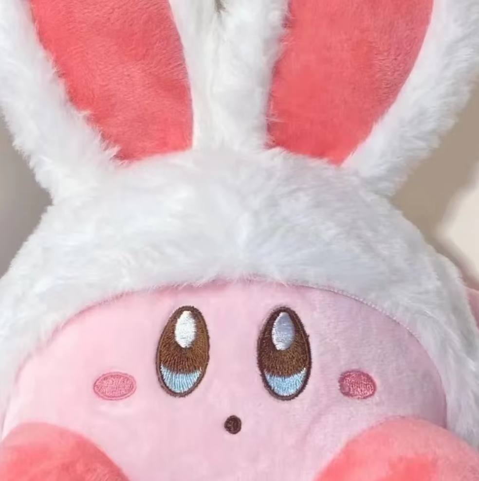 Peluche Nintendo Kirby Orejas de Conejo 20 Cm Felpa Suave