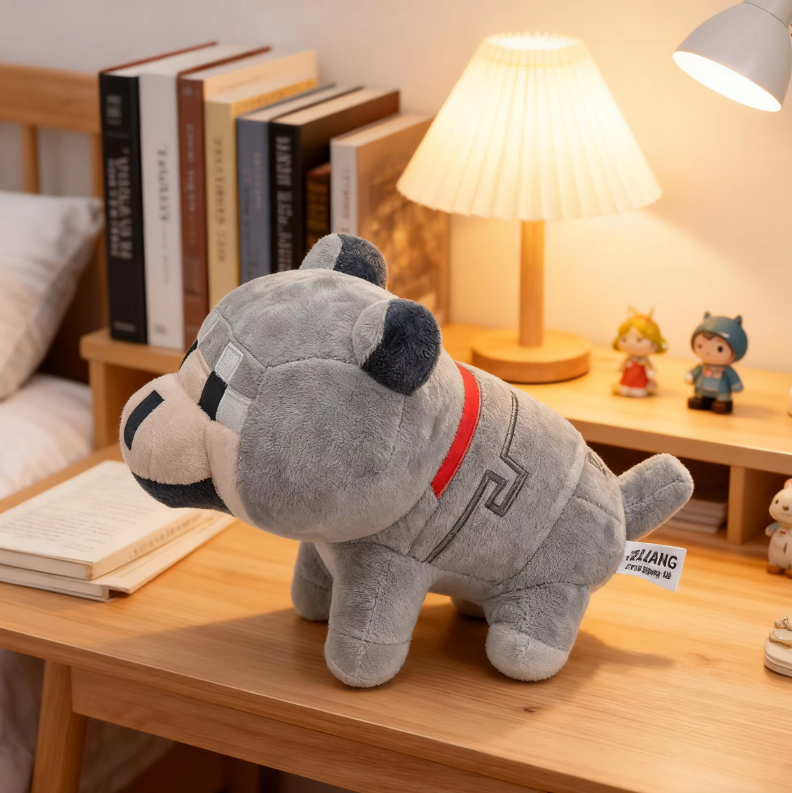 Peluche Lobo de Minecraft Adorable 20cm Largo