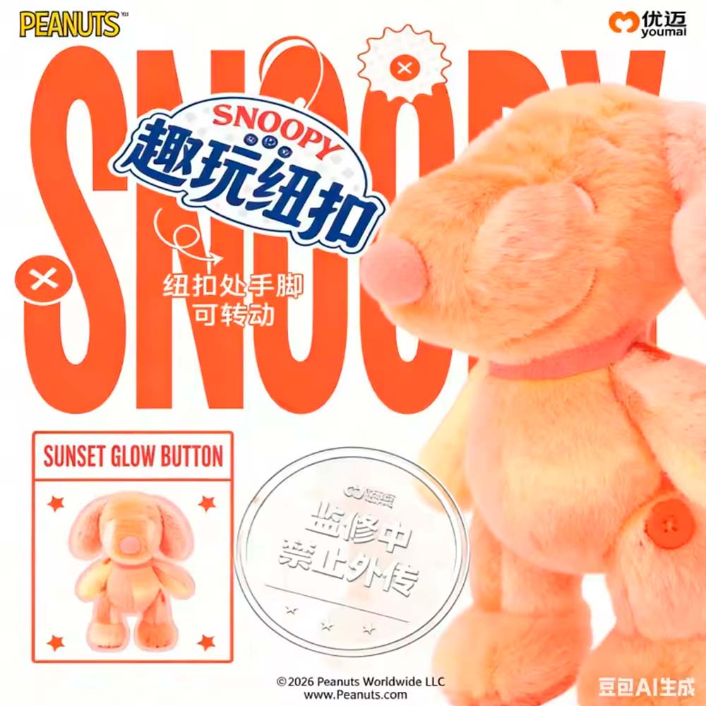 Snoopy YOUMAI Fun Buttons Movable Series